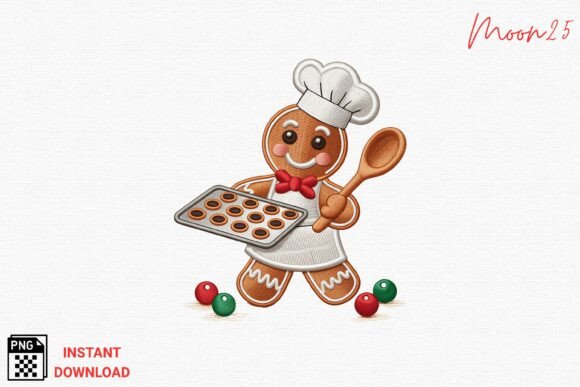 Gingerbread Baker Embroidery PNG Review