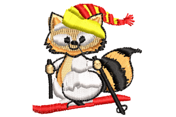 Ice Skating Raccoon Embroidery Design Review