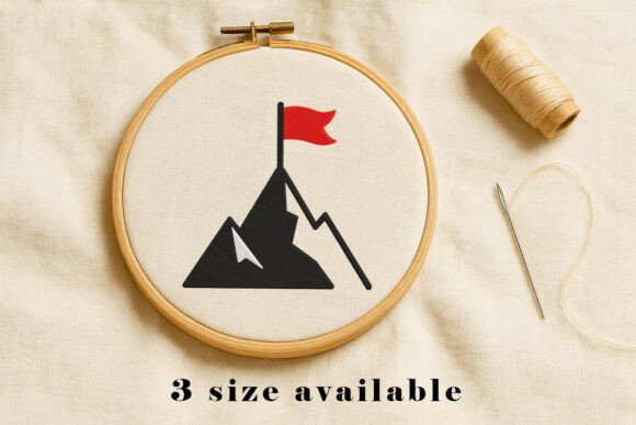 Mountain Peak Flag Embroidery Design Review for Etsy Sellers
