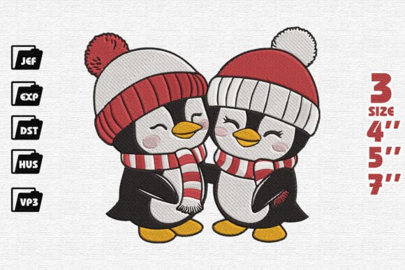 Review: Adorable Christmas Penguin Couple Design
