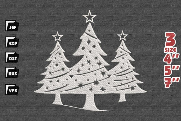 Review: Elegant White Starry Christmas Trees Design