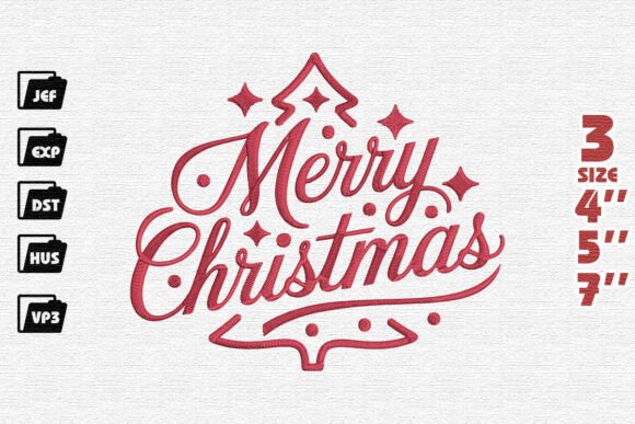 Review: Festive Merry Christmas Typography Tree Design