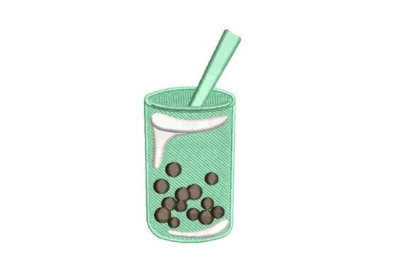 Review: Green Boba Tea Embroidery Design