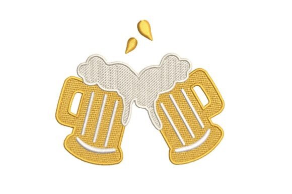 Review: Happy Beer Mugs Cheers Embroidery Design