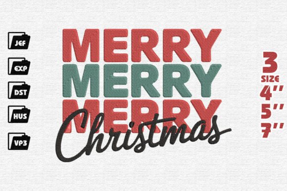 Review: Modern Stacked Merry Christmas Design