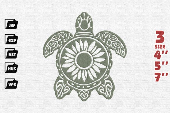 Review: Sage Green Sunflower Sea Turtle Design