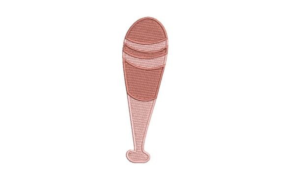 Review: Stylized Baseball Bat Embroidery Design