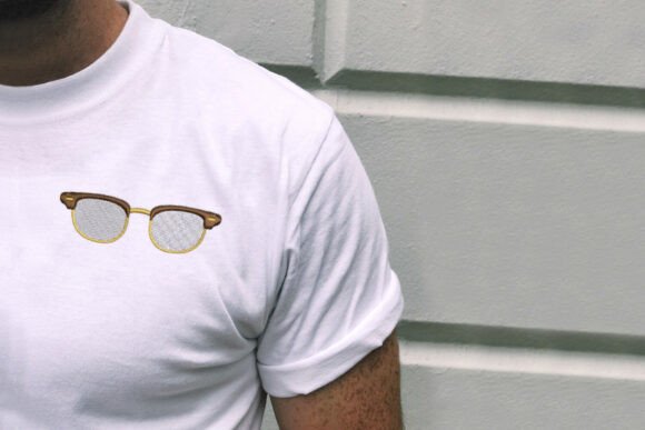 Review: Vintage Horn Rim Glasses Embroidery Design