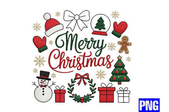Reviewing Merry Christmas Icons Embroidery File